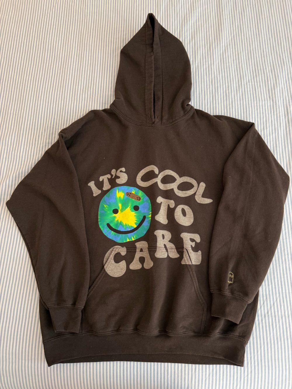 LONELY GHOST Brown Hoodie